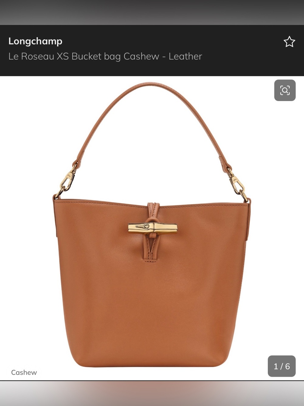 Longchamp Le Roseau XS in Cashew with Gold Hardware